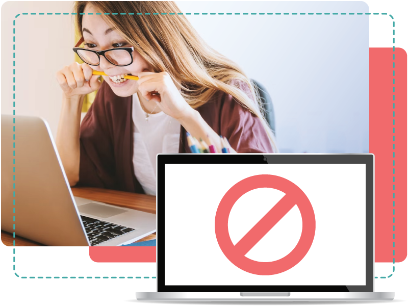 Stressed Person at Laptop
